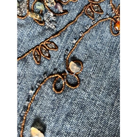 Vintage INC Women’s Size 12 Embellished Whimsical Fairy Flared Jeans Stretch - Picture 9 of 11